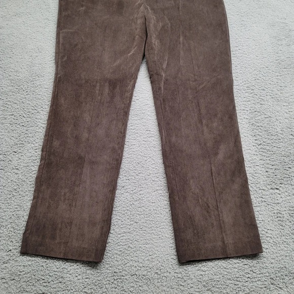 Christopher Banks Pants Womens 14 Brown Corduroy Flat Front Casual Pockets - Picture 3 of 14
